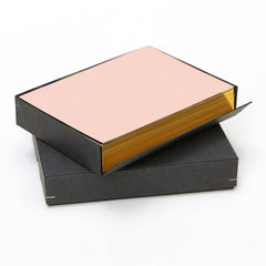 Notecard/Envelope Set: Blush with Gold edges