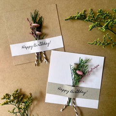 Happy Birthday Mini Floral Bouquet Card