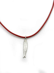 Small Silver Fish Charm Necklace