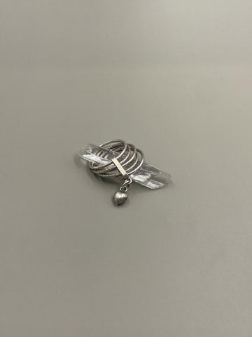 Linked Love Sterling Heart Ring