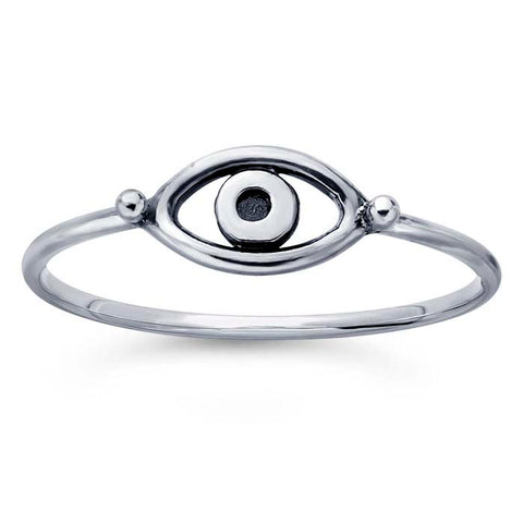 Sterling Silver Evil Eye ring