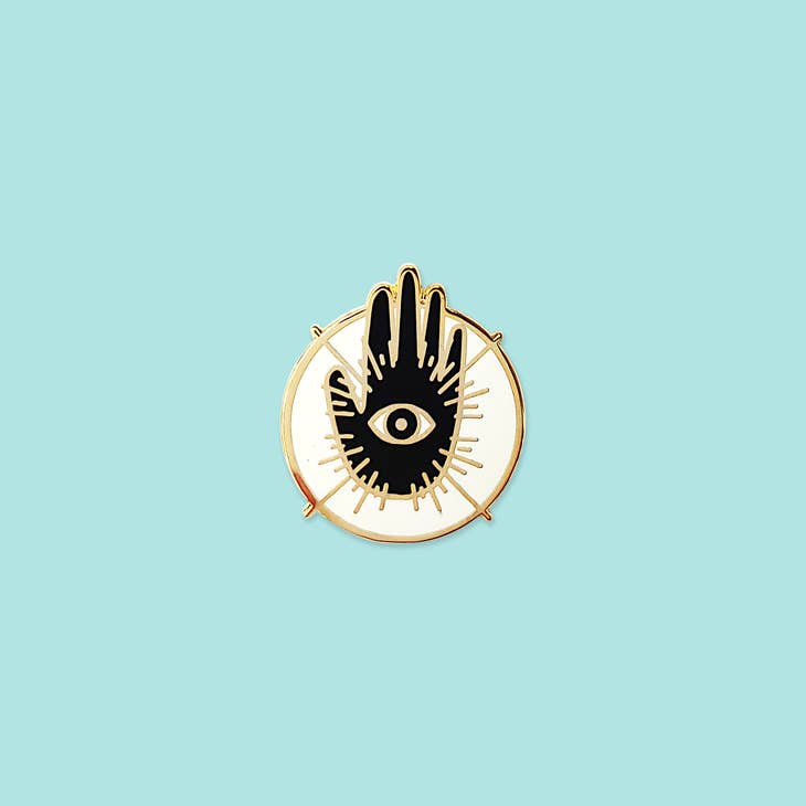 Hand and Eye Pin, Gold