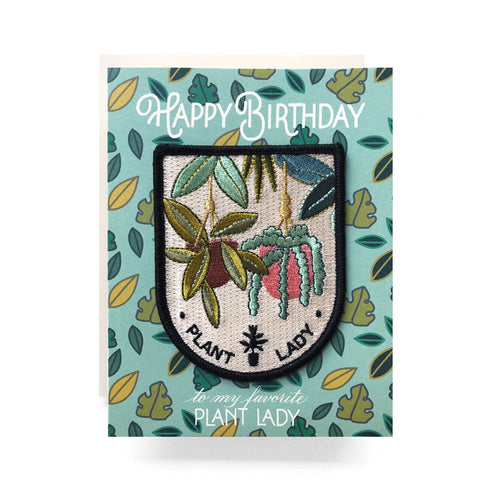 Patch Greeting Card Plant Lady Birthday