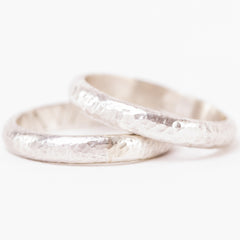 Handmade Hammered Band Rings