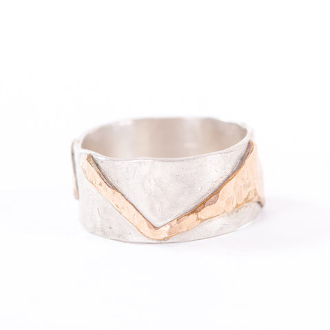 Two Tone Abstract Ring