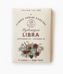 Flower Zodiac Sticker Card Set - Libra (Sept 23 - Oct 22)
