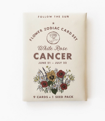 Flower Zodiac Sticker Card Set - Cancer (June 21 - July 22)