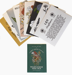Flower Zodiac Sticker Card Set - Leo (July 23 - Aug 22)