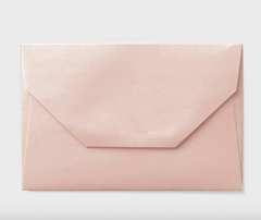 Notecard/Envelope Set: Blush with Gold edges