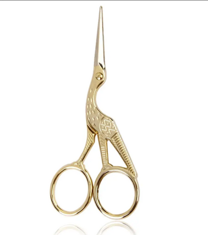 Rogue Paq Gold-Tone Crane Bud Trimming Scissors