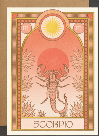 Scorpio Zodiac Card