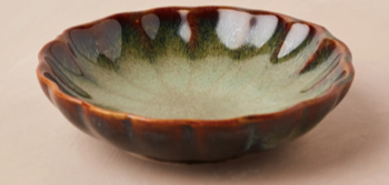 Ceramic Trinket Dish in Olive