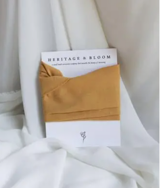 Mustard Yellow Linen Headwrap