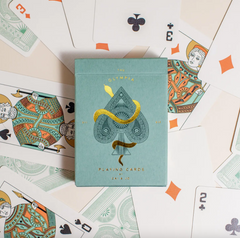 The Olympia Playing Cards in Sage Green