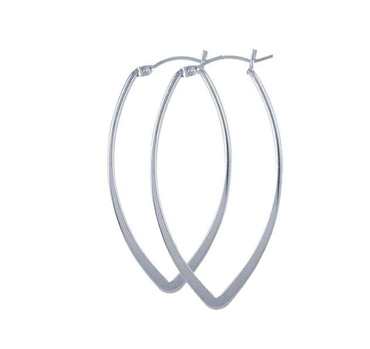 Sterling Silver Oval Hoops