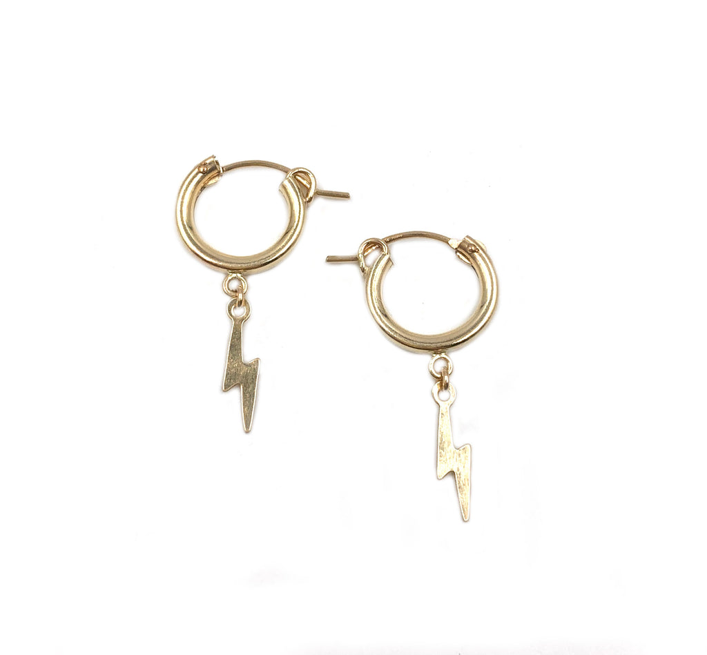 Charmed Huggie earrings- Bolt